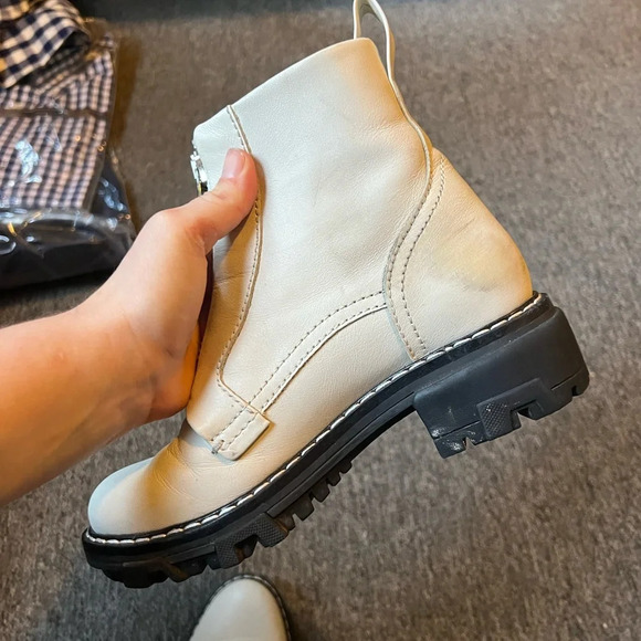 Rag & Bone Shiloh Eggshell-White Boots, size 36.5 - Picture 8 of 12